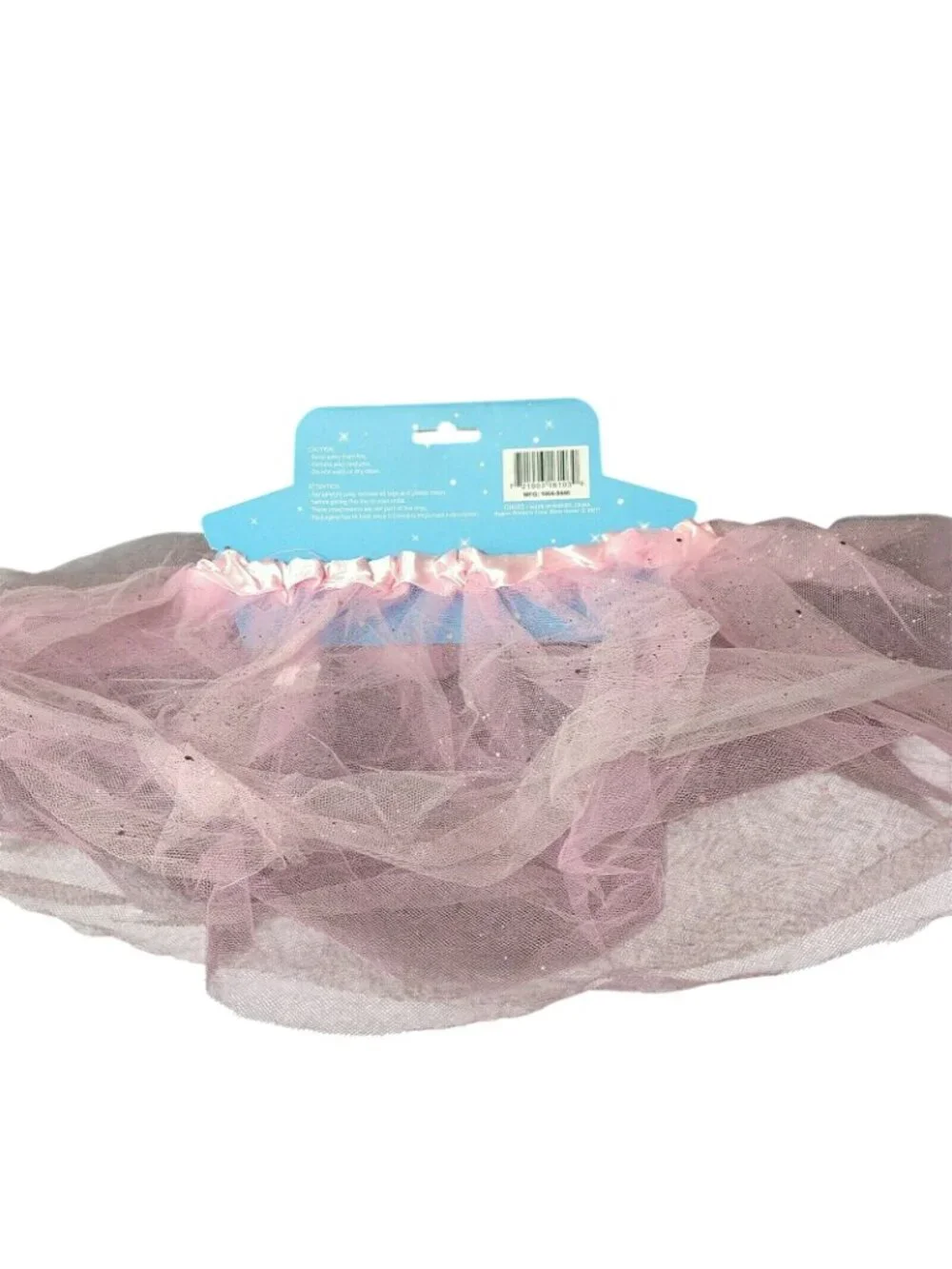 Girls Costume Dress Up Skirt Tutu Mesh Pink Flower Sparkly One Size Age 4-6